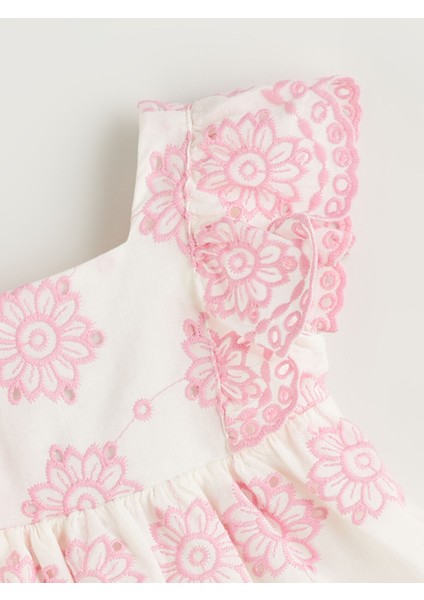 Yeni Sezon Kız Bebek Çiçekli Brode Elbise fiyatları