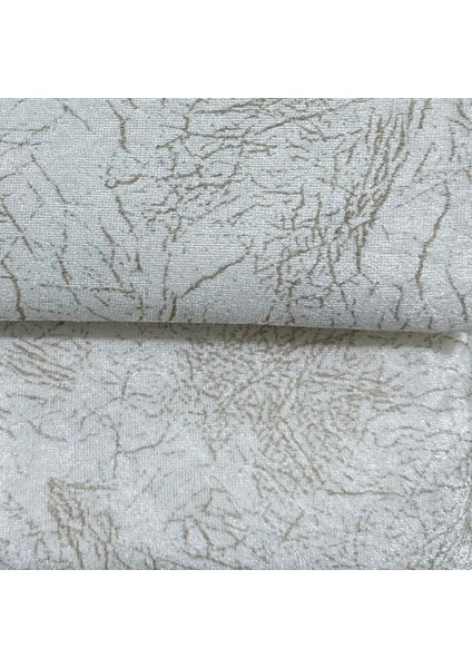 Kaymaz Tabanlı Lüks Kadife Koltuk Kanepe Çekyat Örtüsü - Konforlu Krem Damar Desenli 170x210 Cm fiyatları