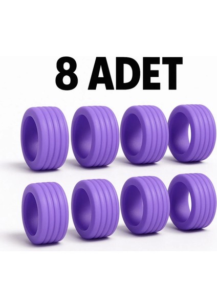 8 Adet Mor Valiz Bavul Tekerleği Kılıfı, Sessiz Koruyucu Dayanklı, Ofis Sandalye Kılıf