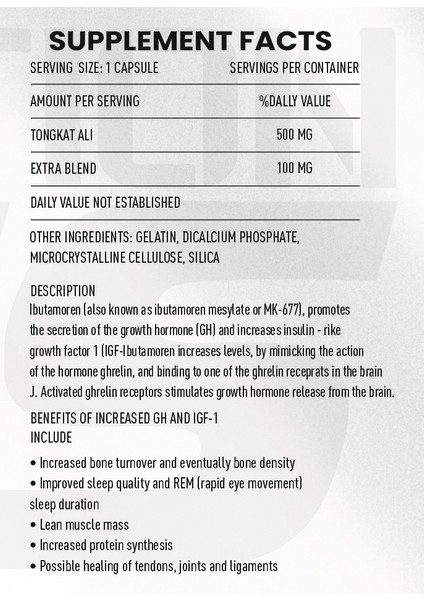 Tongkt Ali Testo Jack 500 Zeus Nutrition 60 Kapsül fiyatları