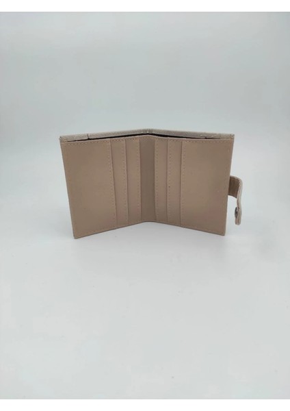 Piovere Borsa Kağıt Para Bölmeli Çıtçıtlı Suni Deri Cüzdan ve Kartlık