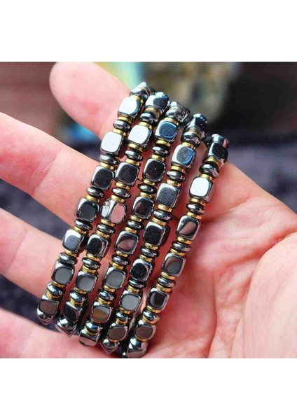 %100 Doğal Hematit Taşı Erkek Bileklik