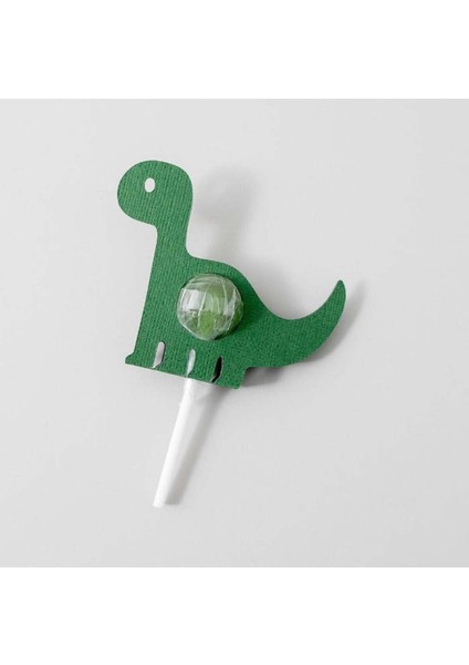 10 Adet Dinozor Lolipop Süsü