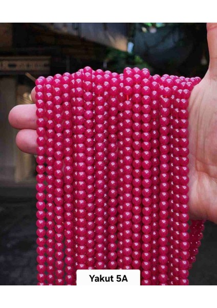 %100 Doğal Orijinal 5A Kalite Yakut Dizesi