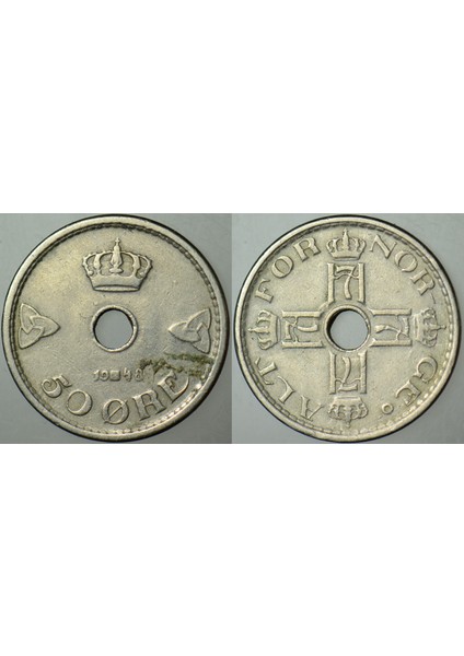 Norveç 50 Öre 1948.