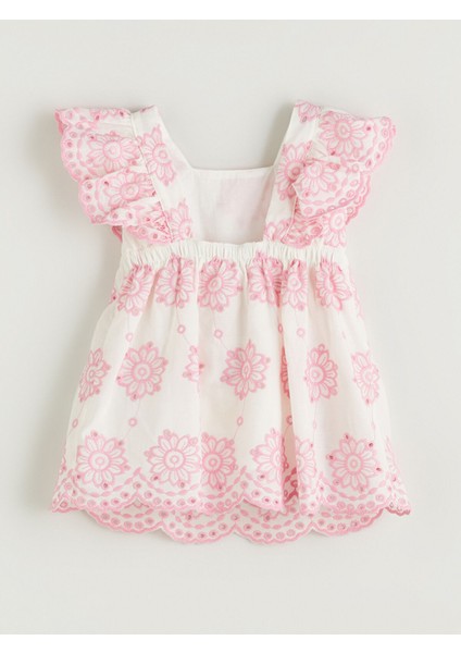 Yeni Sezon Kız Bebek Çiçekli Brode Elbise modelleri