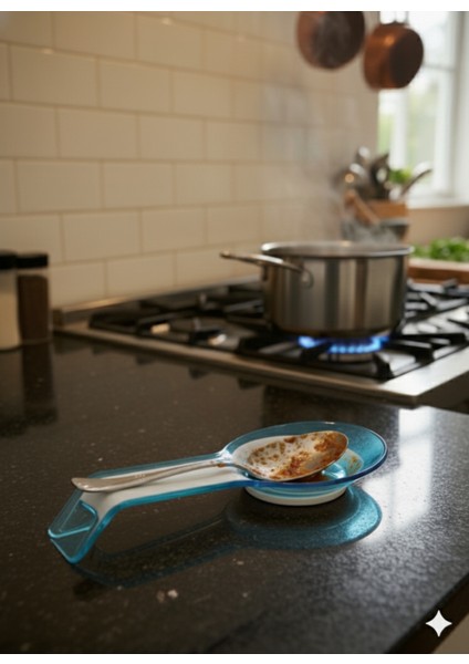 Tezgah Üstü Kirli Kaşık Tutucu – Hijyenik Damlama Önleyici Stand