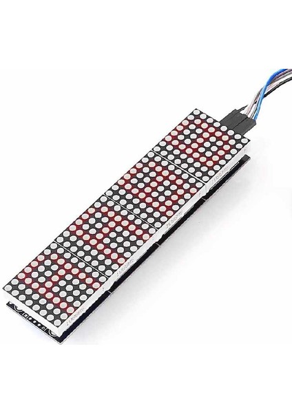 4'lü 8x8 Kırmızı Dot Matrix Board LED Matrix Kart Seti 128x128x13 mm