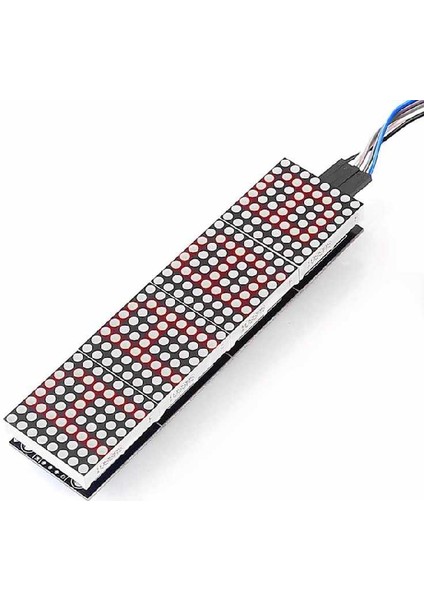 4'lü 8x8 Kırmızı Dot Matrix Board LED Matrix Kart Seti 128x128x13 mm
