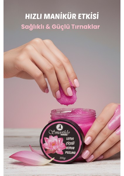 Manikür Pedikür Peeling Seti | Lotus Çiçeği + Mango Şeftali + Bisküvi Aromalı Peeling 200ML x 3 Adet modelleri