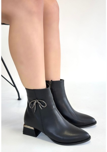 Harly Siyah Cilt Topuklu Bot - Lisinya fiyatları