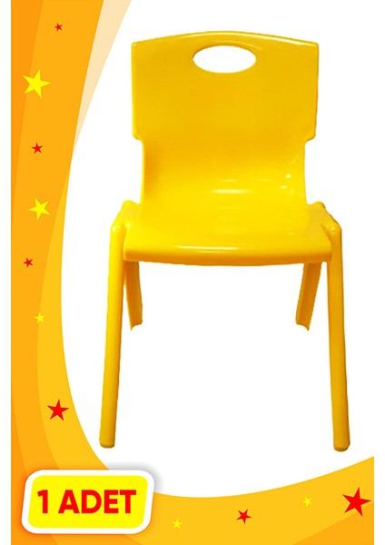 Anaokulu Kreş Çocuk Sandalyesi Sarı 1.kalite Kırılmaz Plastik 1 (Bir) Adet
