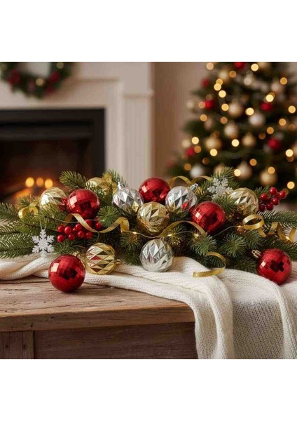 Yılbaşı Süs Topu 12 Ad 3 Renk 4 Er Ad Desenli Model fırsatları