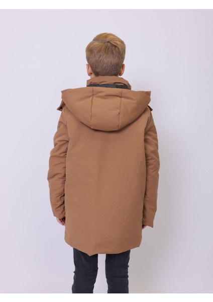 Can Çocuk Mont Kapüşonlu Erkek Çocuk Parka