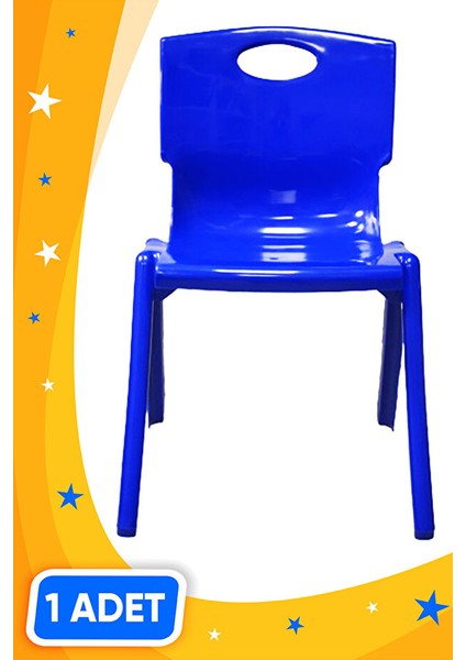 Anaokulu Kreş Çocuk Sandalyesi Mavi 1.kalite Kırılmaz Plastik 1 (Bir) Adet