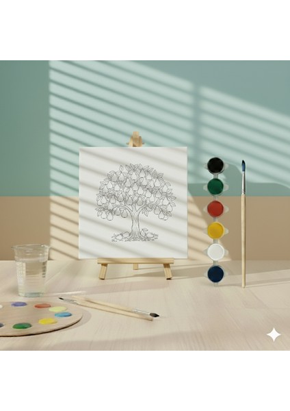 Çocuklar Için Armut Ağacı Temalı Eğitici ve Eğlenceli Boyama Seti