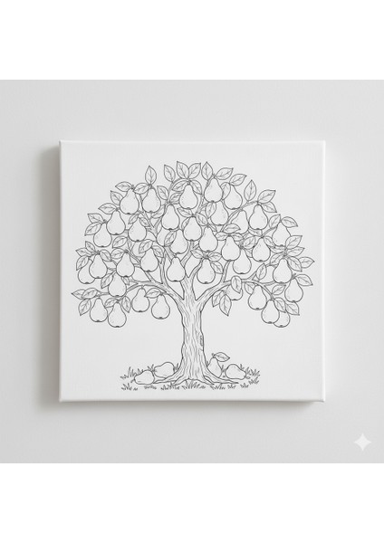 Çocuklar Için Armut Ağacı Temalı Eğitici ve Eğlenceli Boyama Seti modelleri