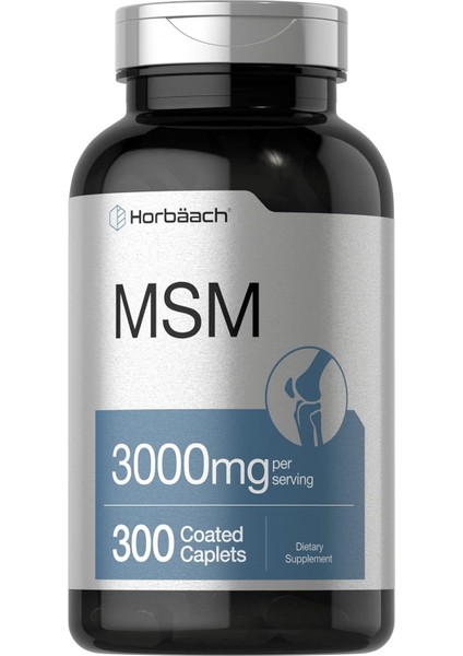 Horbäach Msm Methylsulfonylmethane With Calcium 3000MG 300 Coated Caplets