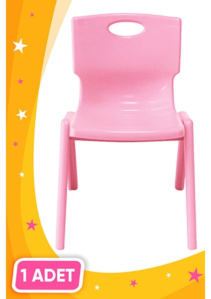 Anaokulu Kreş Çocuk Sandalyesi Pembe 1.kalite Kırılmaz Plastik 1 (Bir) Adet
