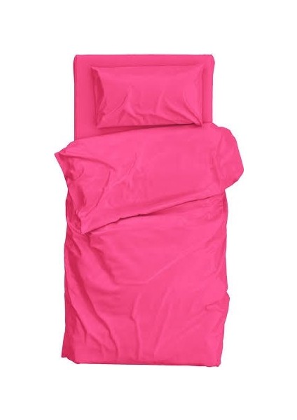 3 Parça Pembe Tek Kişilik Nevresim Takımı