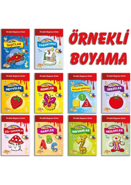 Örnekli Boyama Dizisi 10 Kitap Set