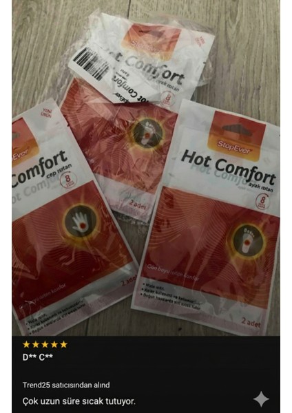 Hot-Comfort 8 Saat Etkili Ayak Isıtıcı Pad 2x2'li Paket fırsatları