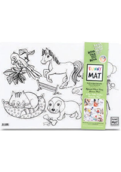 Funny Mat - Evcil Hayvanlar ve Vahşi Hayvanlar 33,5 x 48 cm