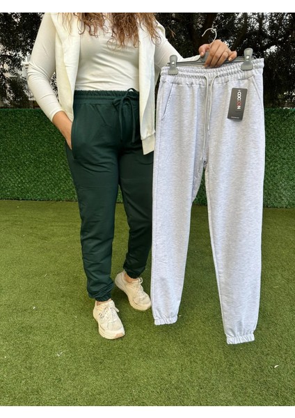 Lastikli Paça Açık Gri Eşofman Altı modelleri