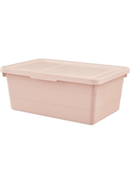 3'lü Kutu Seti Çok Amaçlı Organizer Kapaklı Kutu Seti Pudra Pembe modelleri