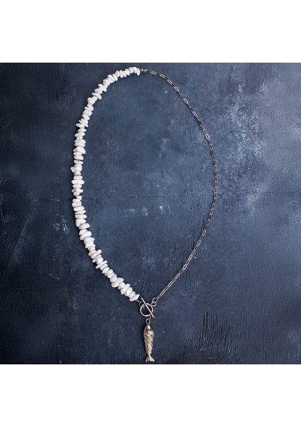 Beyaz Mercan Doğal Taş Kadın Kolye fırsatları