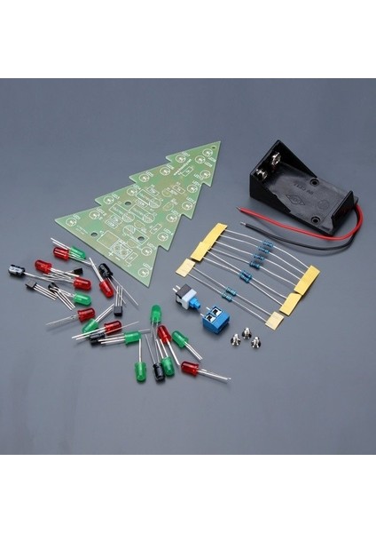 Renkli Işıklı Yılbaşı Çam Ağacı Kiti - Christmas Flash LED Electronic Dıy Learning Kit fiyatları