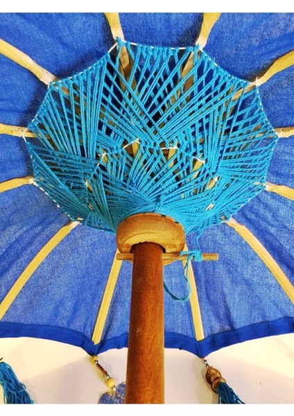 Masa Üstü Için Bali Şemsiyesi 90 cm Mavi Fm fırsatları
