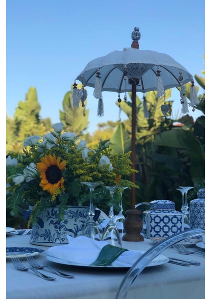 Dekoratif Bali Şemsiyesi 80 cm Krem