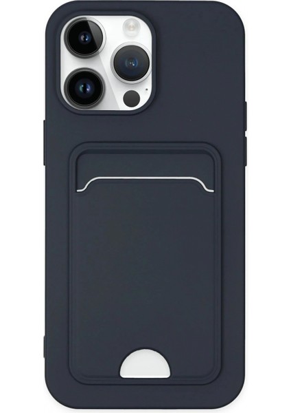Ieg iPhone 14 Pro Kılıf Kelvin Kartvizitli Silikon - Lacivert