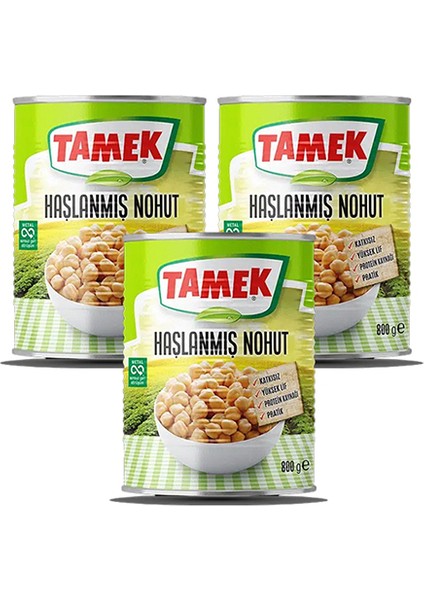 Haşlanmış Nohut 800 Gr, 3 Adet