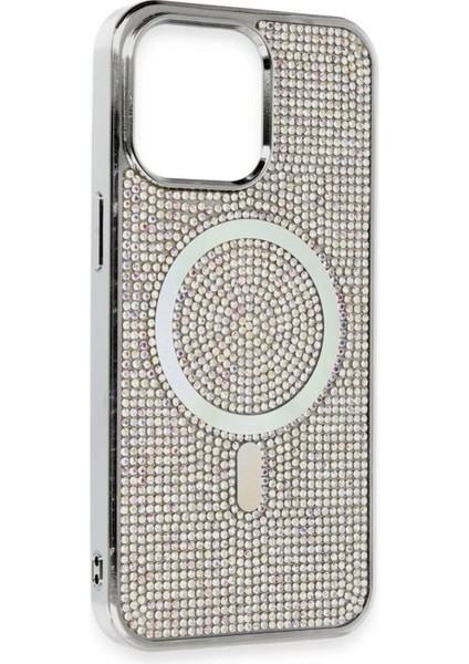 iPhone 14 Pro Max Kılıf Diamond Magsafe Kapak - RAINBOW-(5796) fiyatları