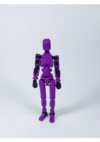 Dummy Oynar Eklemli 15 cm Aksiyon Oyuncağı Mor Siyah 3 Çift El & Aksesuar