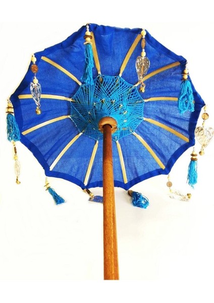 Otantik Okçu Dekoratif Bali Şemsiyesi 90 cm Mavi DVKS2020100 fırsatları