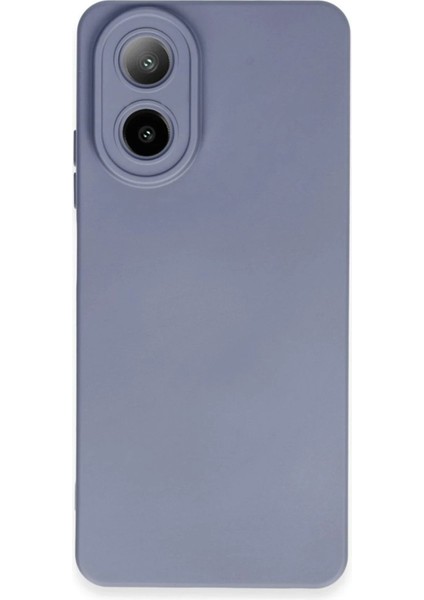 Oppo A38 Kılıf Nano Içi Kadife Silikon - GRI-(5796)