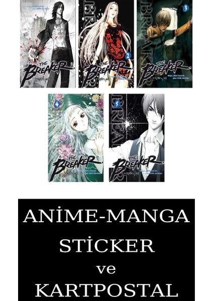 Breaker 1-2-3-4-5 Manga Seti (5 Kitap) / Anime-Manga Sticker ve Kartpostal Hediye