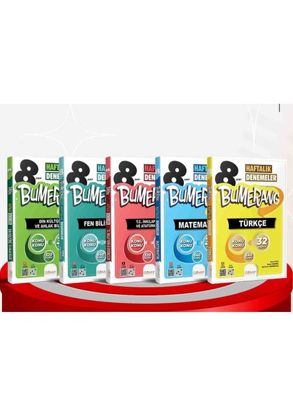 Günay Bumerang 8 Sınıf Tüm Set