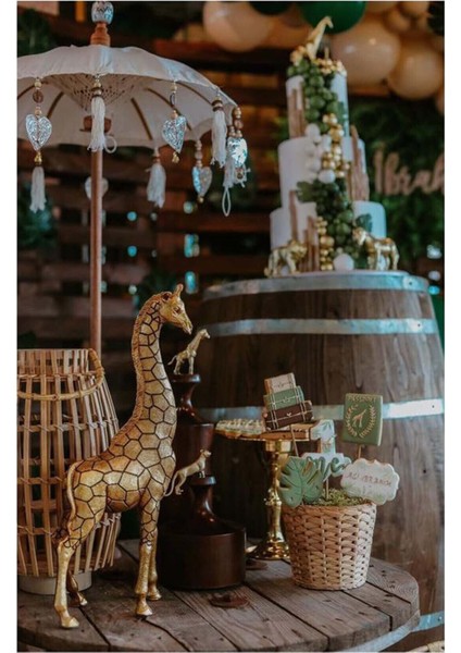 Masa Üstü Için Dekoratif Bali Şemsiyesi 80 cm Krem modelleri