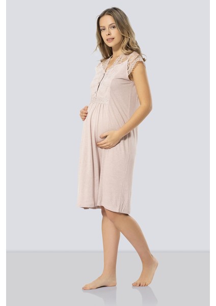 Kadın Lohusa Gecelik 3296/PUDRA