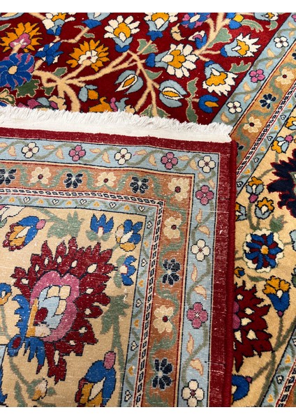 El Dokuma Duruder Hereke Halısı Rengarenk Muazzam Bir Eser Ebat 430X300 modelleri