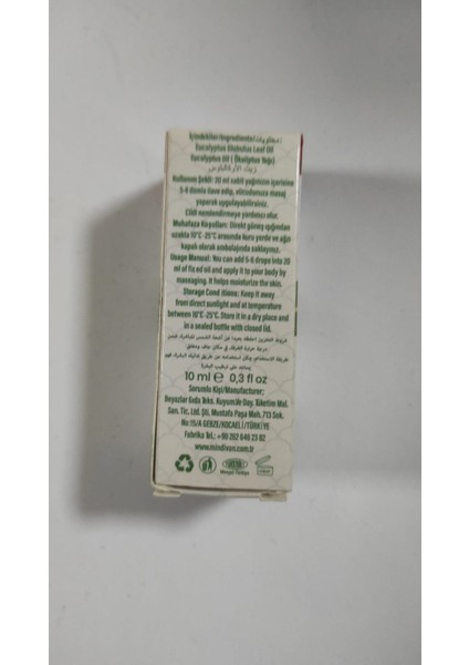 Soğuk Sıkım Okaliptus Yağı 10ML fiyatları