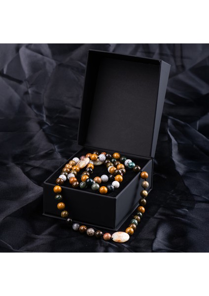 Renkli Akik Doğal Taş Kadın Kolye modelleri