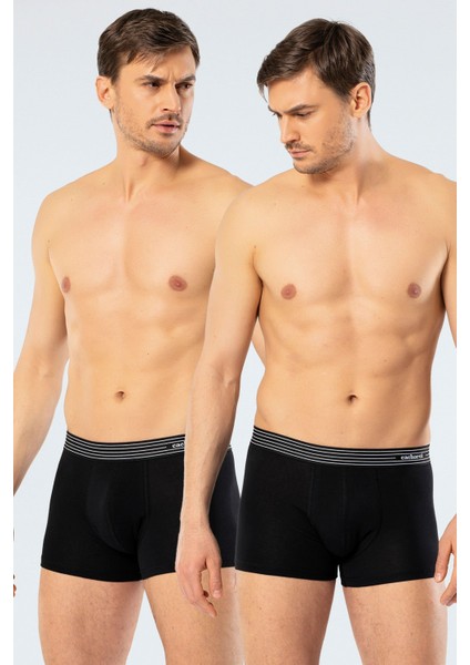 Erkek 2'li Boxer (Düz) 1318/SIYAH
