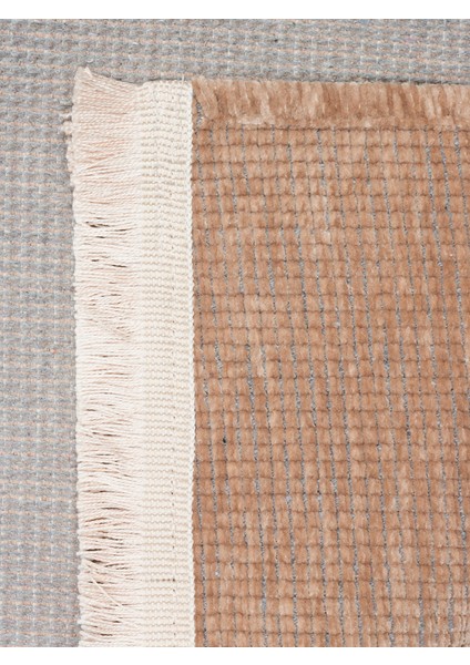 Liza Kilim Liz 01 Vizon Yumuşak Tuşeli Çamaşır Makinesinde Yıkanabilen Kaymaz Tabanlı Şık Kilim modelleri