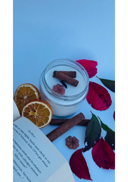 Tarçın Kokulu Kavanoz Tarçınlı Beyaz Mum modelleri