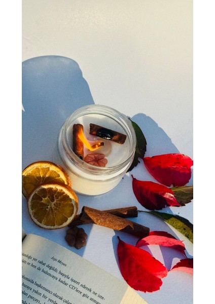 Tarçın Kokulu Kavanoz Tarçınlı Beyaz Mum indirimleri